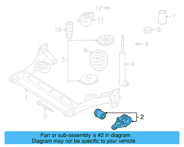 Axle Beam Bracket 4B0-501-522-E - View 4
