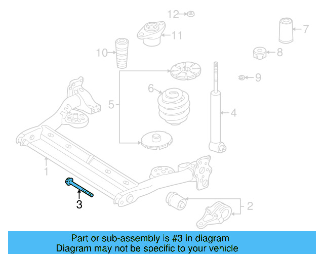 Axle Beam Bolt N-907-387-02