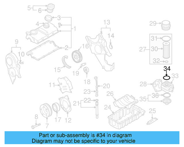 Engine Oil Cooler O 038-117-070-A - View 40