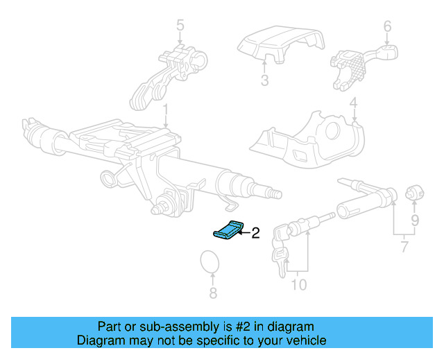 Steering Column Tilt Adjuster 1J0-419-378-F-01C - View 5