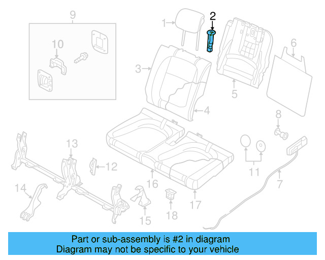 Headrest Guide 1K0-881-920-AD-PX7 - View 2