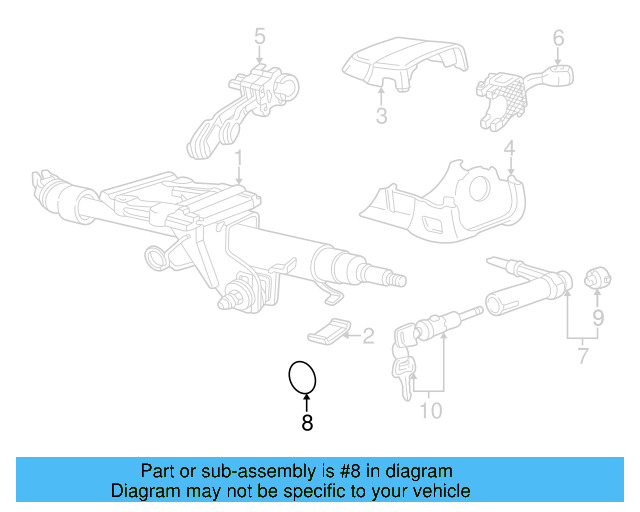 Steering Column Cover Grommet 8D0-905-869-01C - View 10