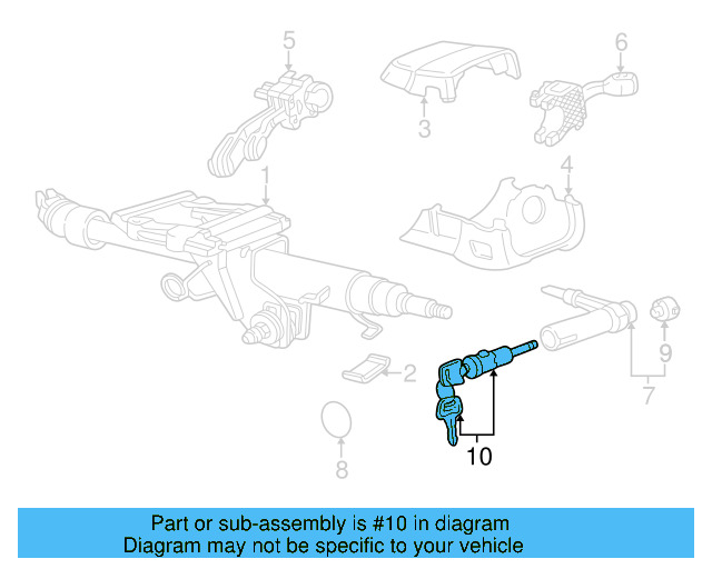 Cylinder & Keys 4D0-905-855-G - View 10