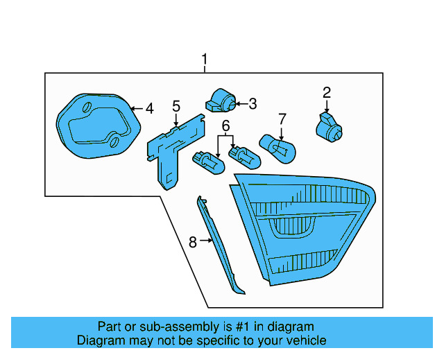 Backup Lamp Assembly 561-945-094-C - View 4