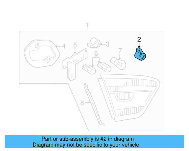 Backup Lamp Assembly Fastener 561-945-399-A - View 3