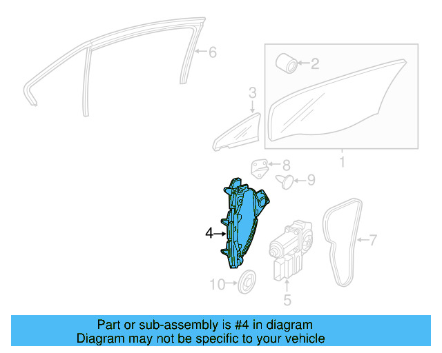 Window Regulator 1K9-839-462-A - View 8