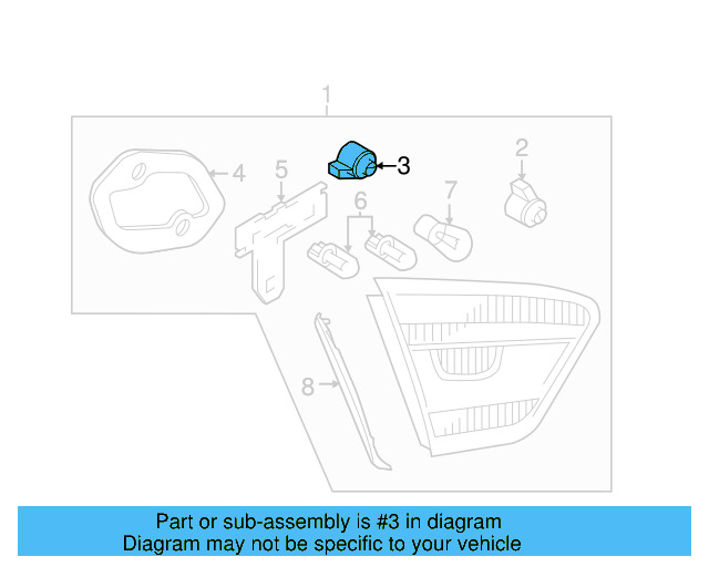 Backup Lamp Assembly Fastener 561-945-407-A - View 3