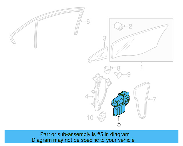 Window Motor 6R0-959-812-T-Z03 - View 3