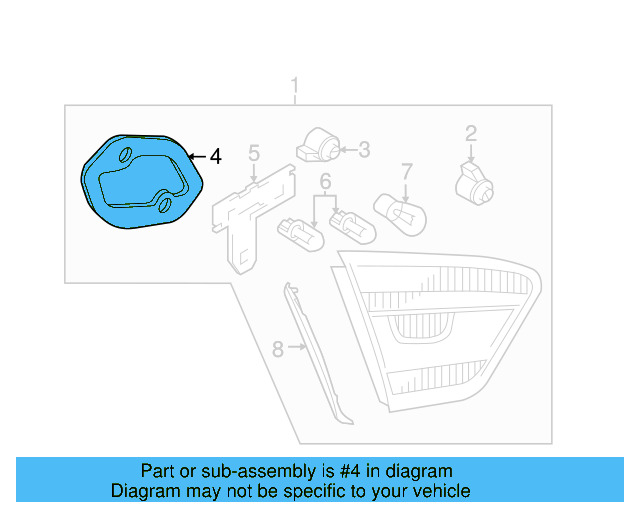 Backup Lamp Assembly Gasket 561-945-198-A - View 3