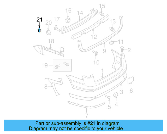 Bumper Cover Rivet 1K0-807-300 - View 8