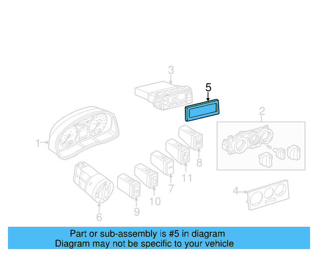 Heater Control Bezel 3B0-819-075-D-2WE - View 9
