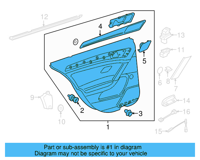 Door Trim Panel 5GM-867-212-EA-ZUO