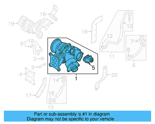 Turbocharger 06K-145-713-L - View 3