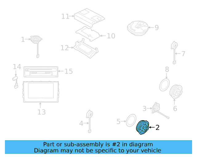 Front Dr Speaker Seal 7N0-971-798 - View 5