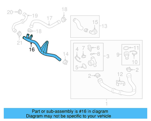 Water Pipe 5Q0-121-070-BR - View 37