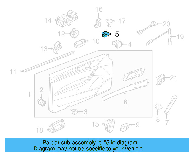 Door Trim Panel Fastener 3AA-868-246 - View 22