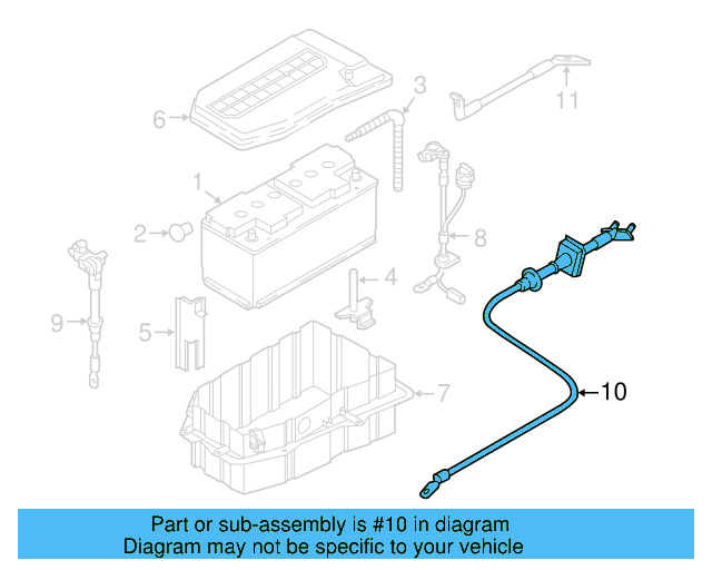 Battery Cable 7P0-971-599-B - View 4