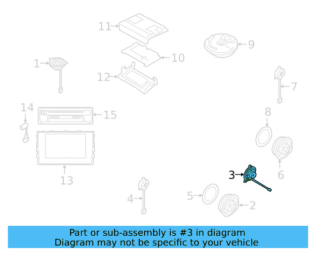 Front Dr Speaker Seal 7N0-971-798
