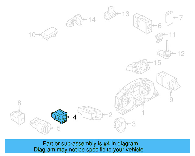 Instrument Light Rheostat 3C0-941-334-A-REH