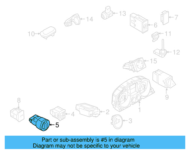 Headlamp Switch 3C8-941-431-D-XSH - View 15