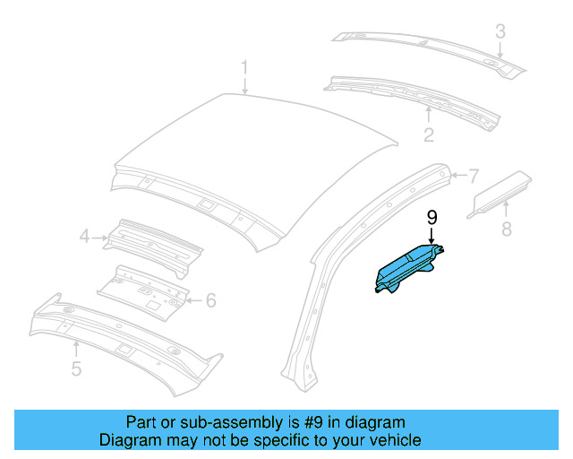 Roof Reinforced 5C5-817-269 - View 2