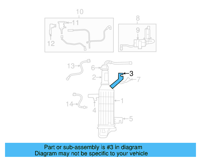 Vapor Canister Upper Bracket 7B0-201-828-A - View 7