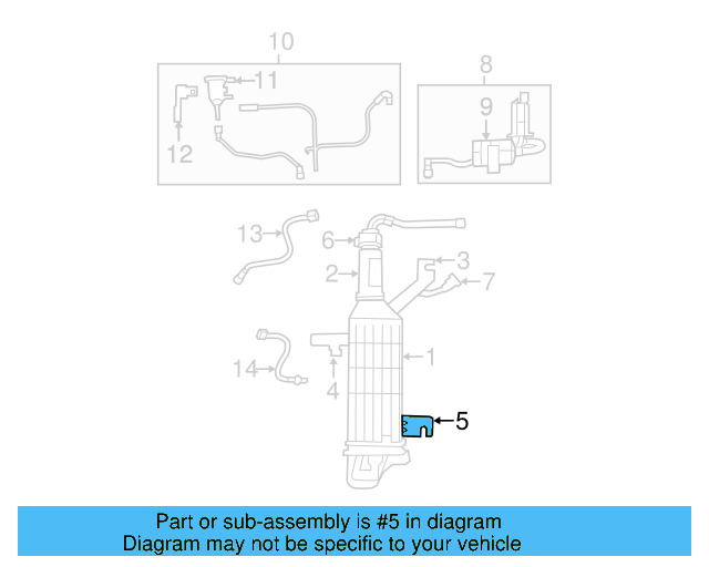 Vapor Canister Lower Bracket 7B0-201-829