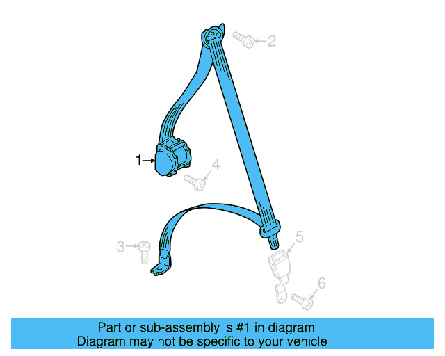 Lap & Shoulder Belt 3CN-857-805-RAA - View 6