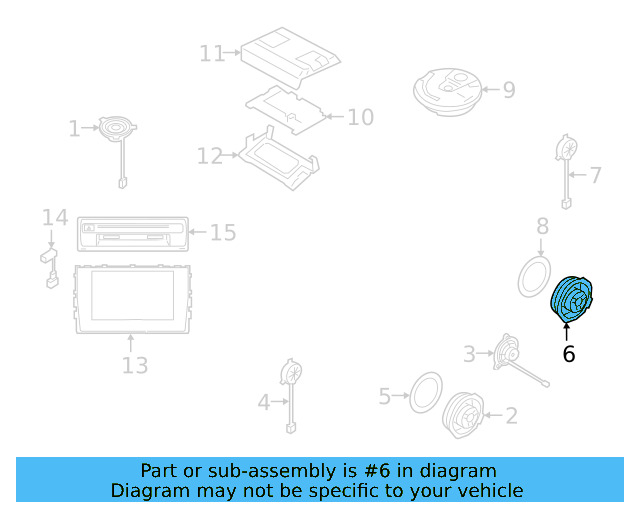 Rear Dr Speaker 3C0-035-453-B - View 16