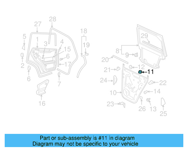 Door Panel Carrier Clip 3B0-837-200-A - View 10