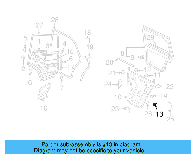Door Panel Carrier Clip 3B0-837-200-A - View 13
