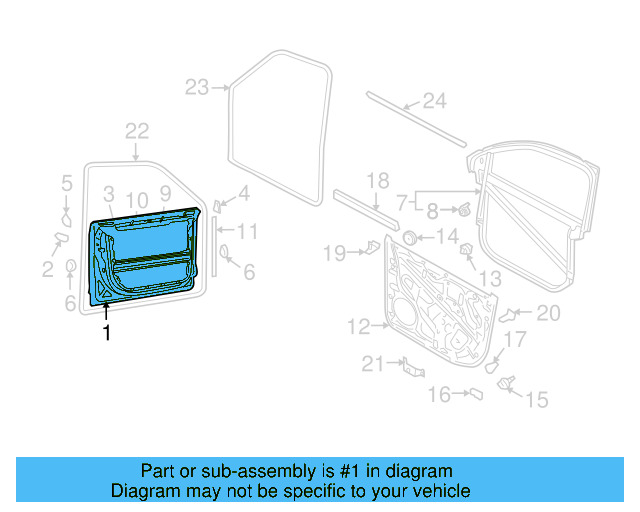 Door Shell 7L0-831-055-L - View 3