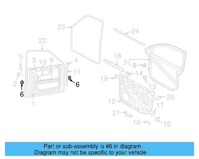 Door Shell Rear Cover 7L0-837-915-C-9B9