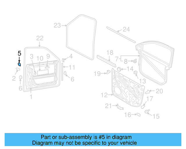 Door Shell Rear Cover 7L0-837-916-C-9B9 - View 4