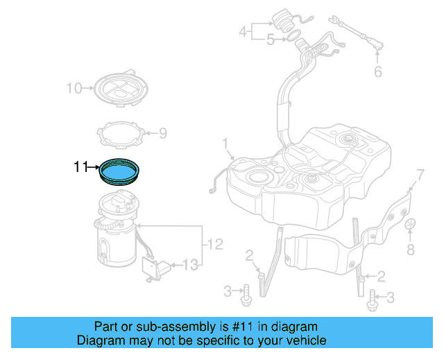 Fuel Pump Tank Seal 1K0-919-133-D - View 17
