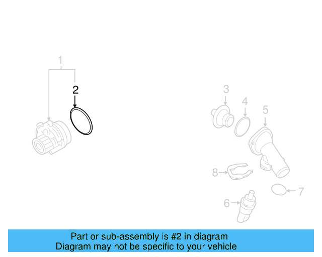 Water Pump Assembly Seal 038-121-119 - View 5