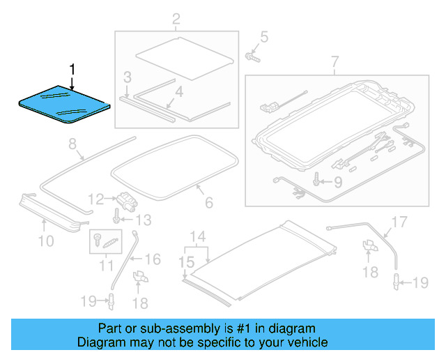Front Glass 3CN-877-055-A-9B9 - View 8