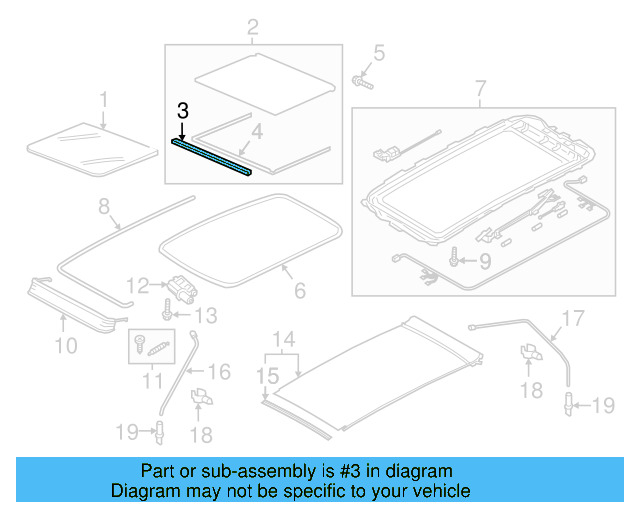 Rear Glass Seal Strip 5G9-877-913 - View 10
