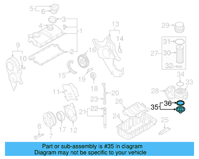 Engine Oil Cooler Cover 038-117-061-C