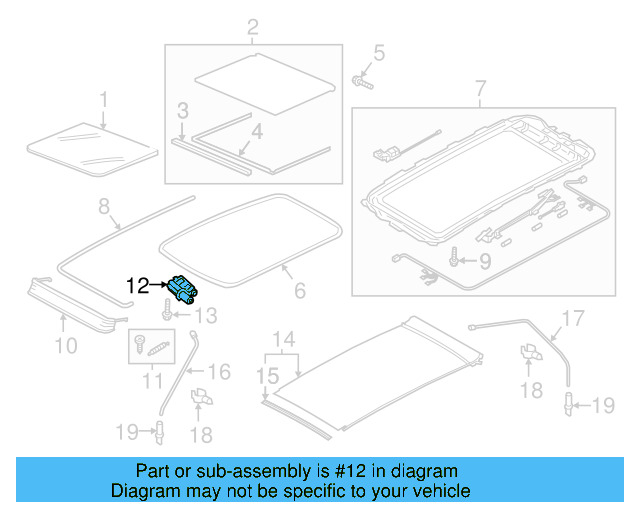 Sunroof Motor 3CN-877-795 - View 9