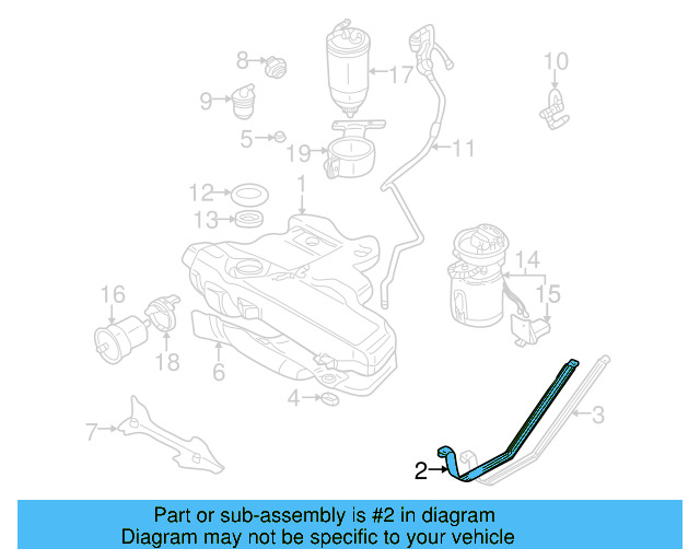 Fuel Tank Mount Strap 1J0-201-654-F
