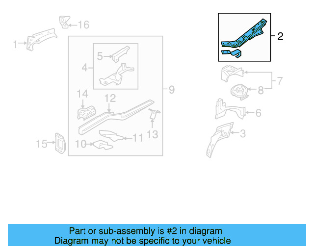 Upper Rail 5K0-809-145 - View 7