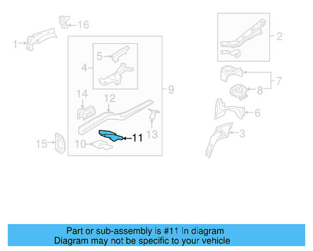 Rear Retainer 1K0-804-056 - View 5
