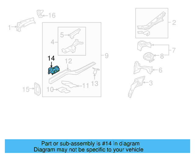 Engine Bracket 1K0-802-068-A - View 12