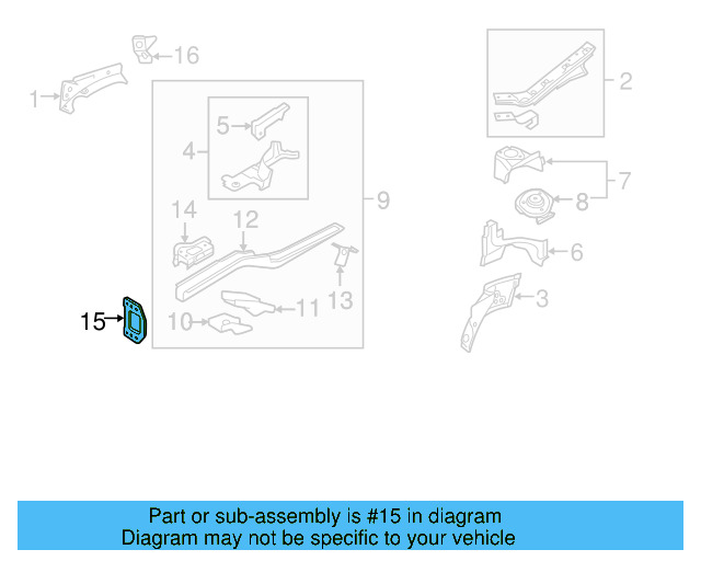 Frame End Cap 1K0-804-181-B - View 17