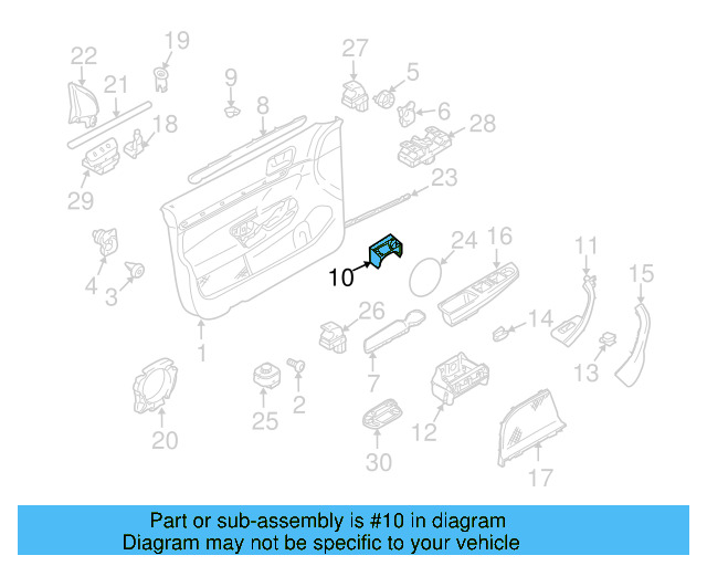 CD Stowage Compartment, Door 1K0-868-481-9B9 - View 6