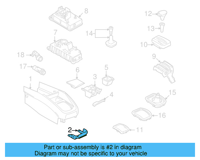 Console Body Front Bracket 1J0-863-531-C - View 22