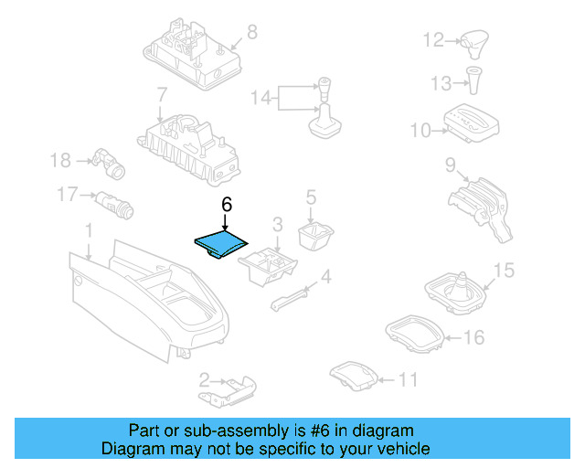 Ash Tray Cover 1J1-857-351-C-1QA - View 6