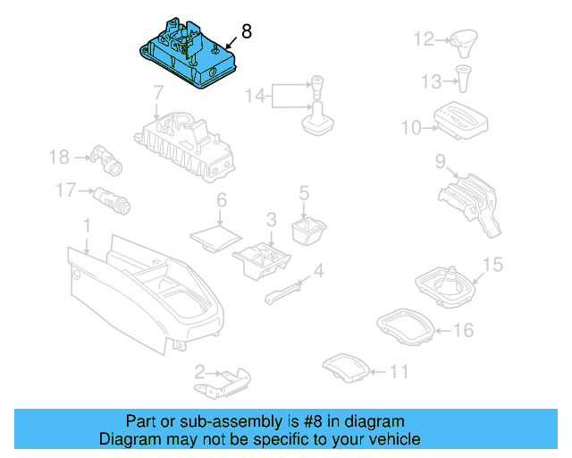 Gear Shift Assembly 1J0-713-061-A - View 4