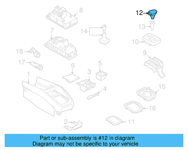 Shift Knob 1J1-713-139-F-4EC - View 6